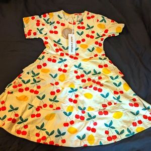 NWT Mini Rodini cherry lemonade dress